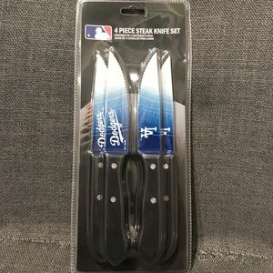 Los Angeles Dodgers Woodrow 4-Piece Stainless Steel Steak Knife Set